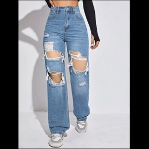 Straight leg jeans
